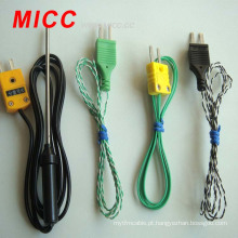 MICC K tipo mini-plug 92 cm de fibra de vidro de cerâmica termopar K-Tipo fio de isolamento